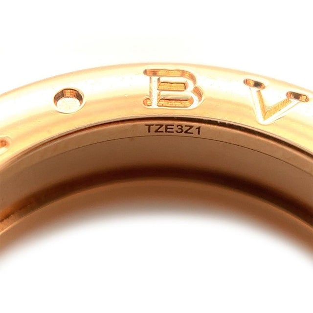 Metal Mid 20th Century Bvlgari B.zero1 One-Band Ring in 18k Rose Gold w/Cert Size 5 / EU 50 For Sale - Image 7 of 8
