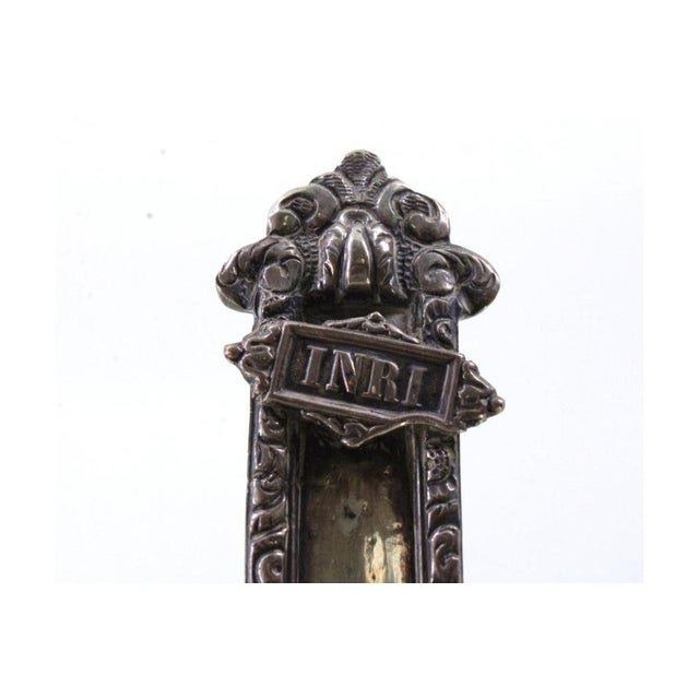 Silver Crucifix with Reliefs For Sale - Image 5 of 9
