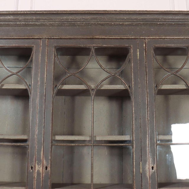 Gothic Painted Bookcase, 19th Century For Sale - Image 4 of 16