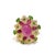 Bochic “Capri” Retro Red Ruby & Green Peridot Ring Set In 18K Gold & Silver For Sale - Image 10 of 12