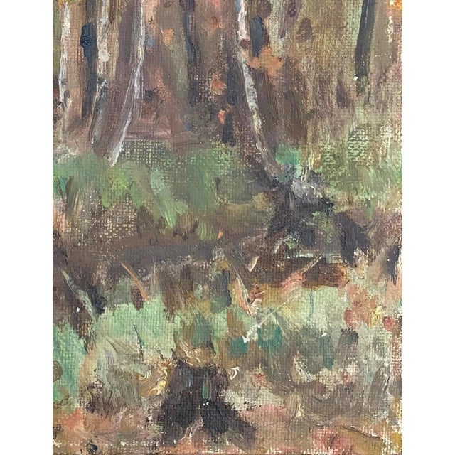 Antique Impressionist Forest Oil Painting, Ukrainian Art, 1970s 36-27 For Sale - Image 6 of 6