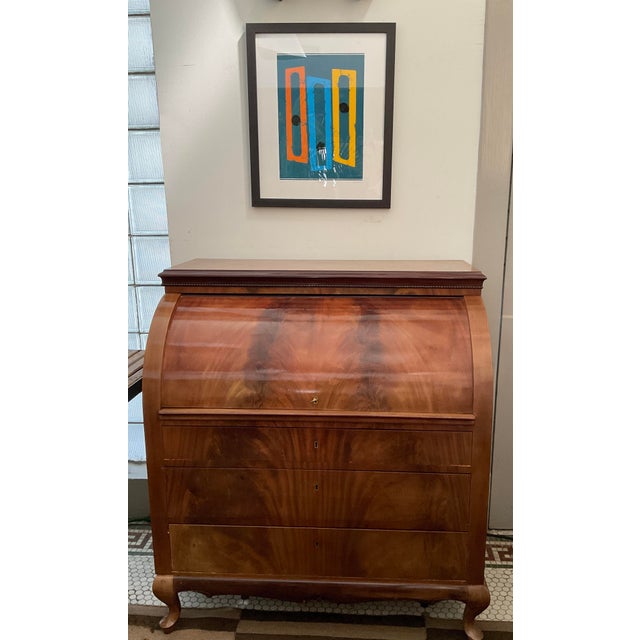 Biedermeier Early 20th Century Swedish Biedermeier Style Secretary Chest For Sale - Image 3 of 18