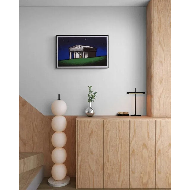 Tino Stefanoni 1989 “Temple” Color silkscreen cm. 50x70 Tir. 80 + XXX copies Fabriano 400 gr paper - Stamperia Seriarte...