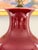 Tall Sang De Boeuf Oxblood Red Chinese Porcelain Lamp With Shade For Sale - Image 4 of 10