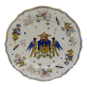 Early 19th Century French Faience Armorial Plate