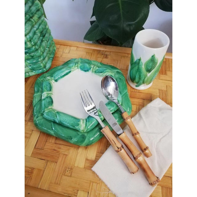 Italian Service of Tropical Design Dishes and Glasses by Colin Morrow for Arpex, 1970s, Set of 31 For Sale - Image 14 of 18