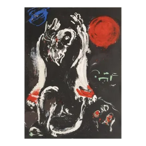 1956 Verve Chagall Original Lithograph Isaiah