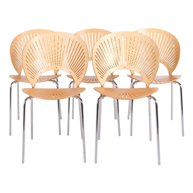 Vintage Trinity Model 3398 Dining Chairs by Nanna Ditzel, 1990s, Set of 5 For Sale