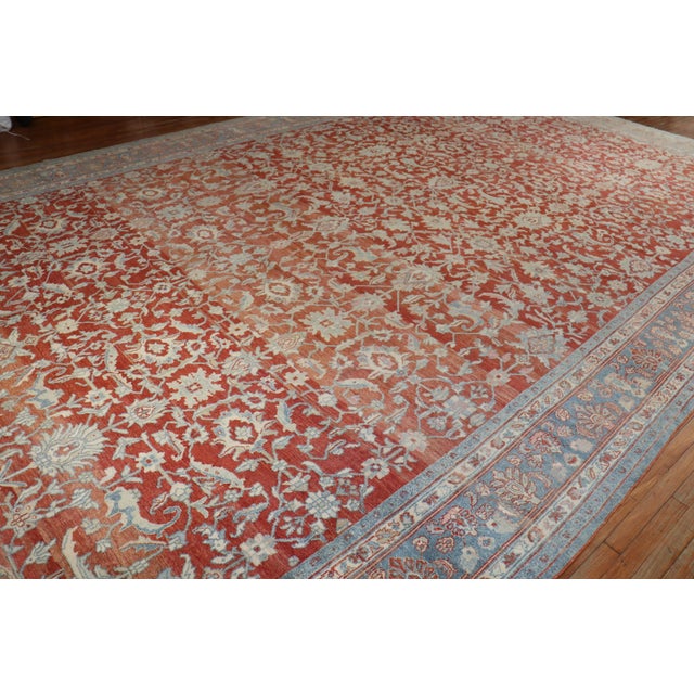 Persian Early 20th Century Zabihi Collection Oversize Persian Bibikabad Rug - 12'5" x 20'4" For Sale - Image 3 of 12