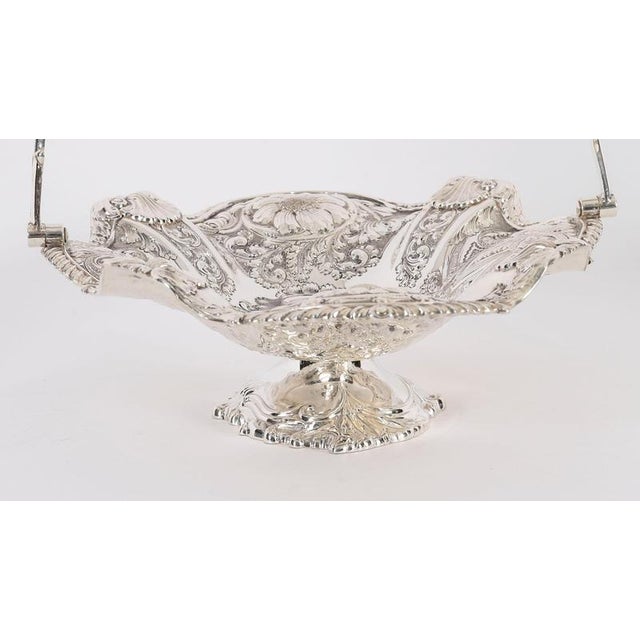 Antique Victorian Silver Plated Fruit Basket, 1800s For Sale - Image 12 of 18
