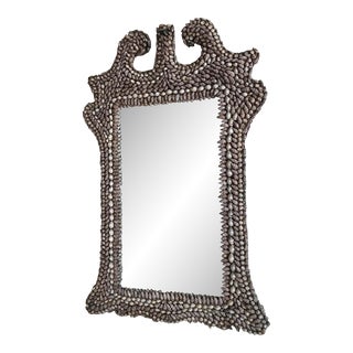 Hollywood Regency Sea Shell Mirror For Sale