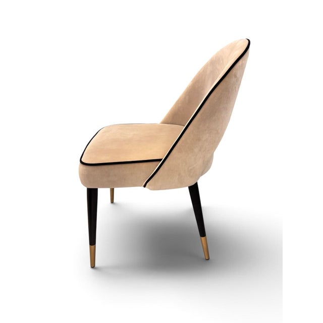 Cliff Collection Dining Chairs in Alcantara Suede from Eichholtz, 2000s, Set of 2 For Sale - Image 4 of 9