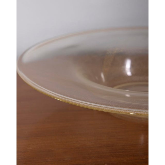 Vintage Murano Glass Decorative Plate with Gold Leaf by V. Nason & C., 1980s For Sale - Image 3 of 8