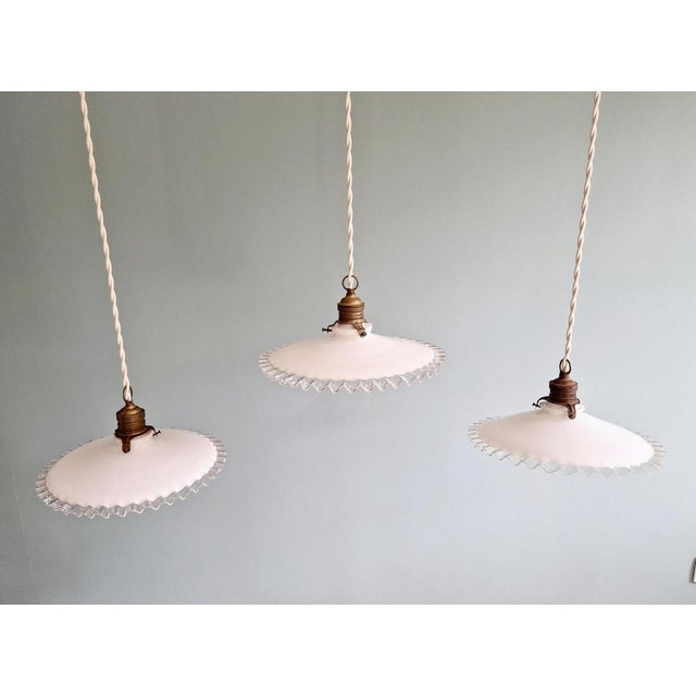 Suspension Light in White White Opaline, 1930s For Sale - Image 17 of 17