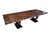 Mid-Century Modern 1980s Grand Macassar Ebony Veneer Dining Table With Pedestal Base For Sale - Image 3 of 9
