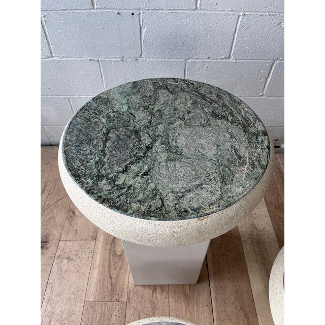1980s 1980s Postmodern Mactan Stone and Marble Tables, Set of 3 For Sale - Image 5 of 12