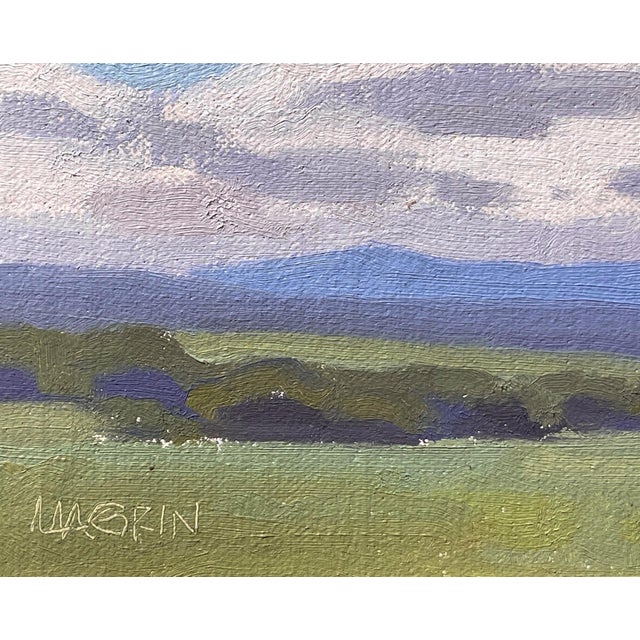 Early 21st Century Bow Mar Blue Skies by Michael Magrin | Oil on Linen Landscape with blue skies and distant mountains For Sale - Image 5 of 5