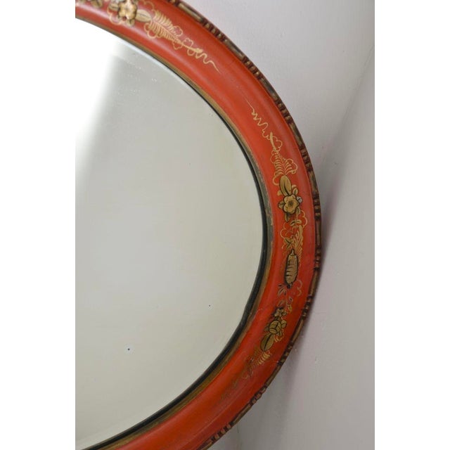 Antique Chinoiserie Lacquered Mirror, 1920s For Sale - Image 4 of 10