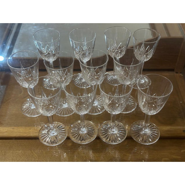Epron Model Baccarat Stamped Crystal Glasses, 1907, Set of 12 For Sale - Image 3 of 18