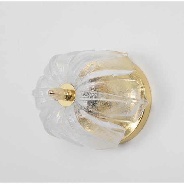 Brown Small Round Murano Glass Flush Mount attributed to Limburg, Germany, 1970s For Sale - Image 8 of 15