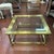 Metal Unmarked Master Craft Brass Glass Top Coffee Table For Sale - Image 7 of 9