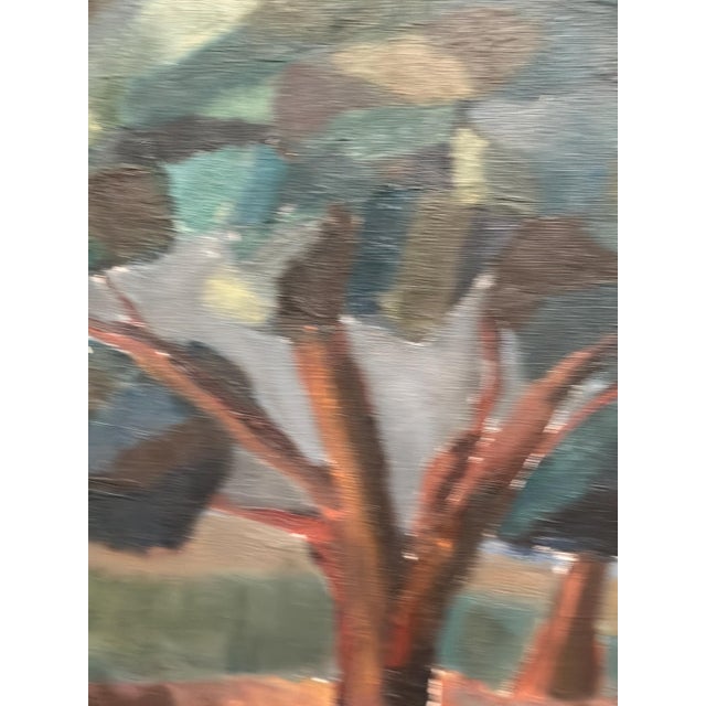 Britta Krüger, Large Landscape with Trees, 1960s, Oil on Canvas, Framed For Sale - Image 9 of 18