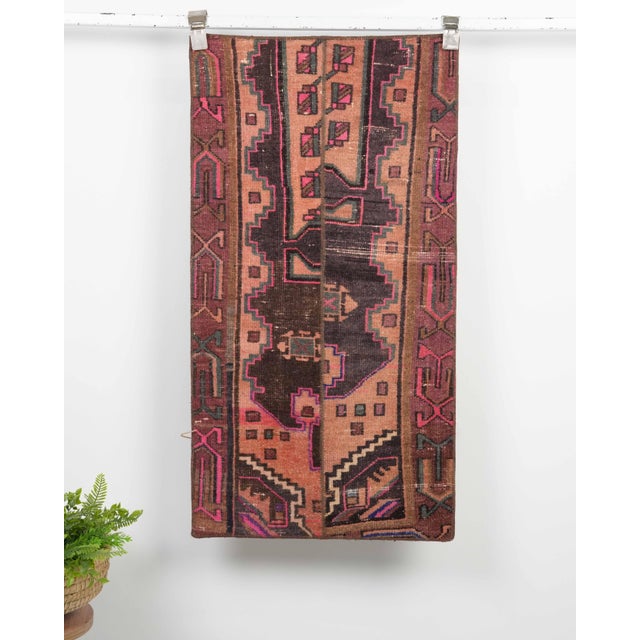 Vintage Turkish Hand-Knotted Patchwork Runner rug is a semi-antique vintage runner rug. The '70s Eastern region of...