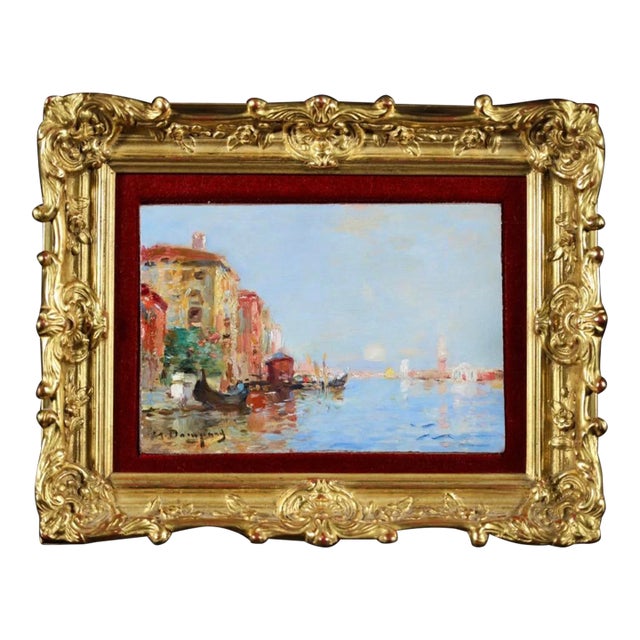 'Venice at Sunset' Maurice Bompard (1857-1936) Gilt Wood Frame For Sale