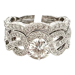 1.00 Ct Diamond Engagement Ring Set Size 6.5