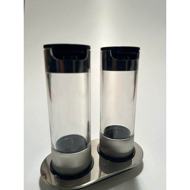 Cylindrical Oil and Vinegar Set by Cini & Nils for Studio Opi, 1970s, Set of 2 For Sale - Image 4 of 9