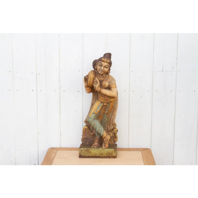 Indian Southern Indian Stone Celestial Figure For Sale - Image 3 of 8