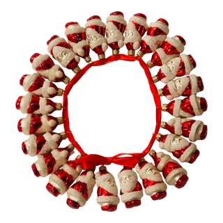 Two Dozen Red Santa’s Holiday Figurine Ornaments For Sale