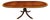 English Regency Revival Flame Mahogany Oval Extension Dining Table With Satinwood Crossbanding and Brass Paw Feet, Circa 1935 For Sale