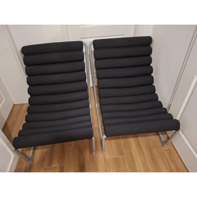 French Lounge Chairs, 1980s, Set of 2 For Sale - Image 4 of 14