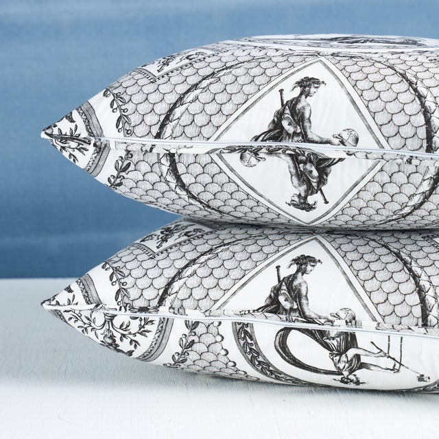 Early 21st Century Schumacher Les Scenes Contemporaines Pillow in Black For Sale - Image 5 of 7