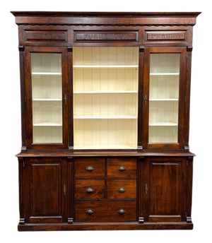 English Apothecary Bookcase in Teak