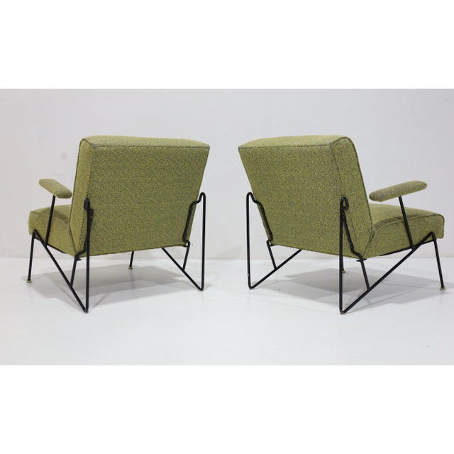 Metal Dan Johnson Lounge Chairs, 1950s For Sale - Image 7 of 8