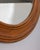 Wood Vintage Italian Round Wall Mirror in Walnut, 1970s For Sale - Image 7 of 10