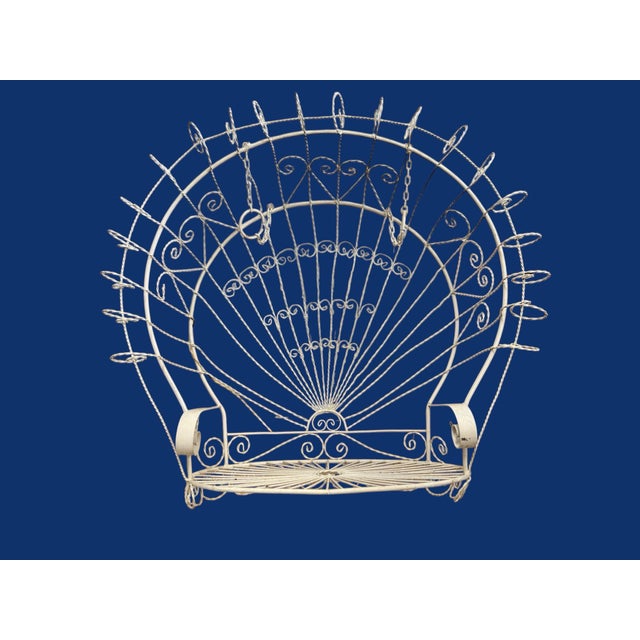 Metal 1950s Salterini Hanging Peacock Swing, Attributed For Sale - Image 7 of 7