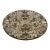 Oversized Baroque Filigree Round Carved Medallion Wall Plaque With Metallic Micro-Beading For Sale
