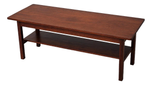 Mid-Century Teak Coffee Table with Undershelf Storage