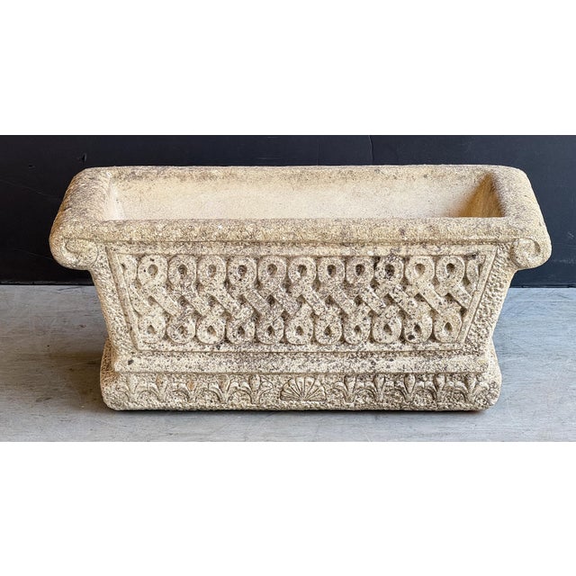 Cotswold Studio Celtic Knot Stone Planters or Troughs - Individually Priced For Sale - Image 10 of 11