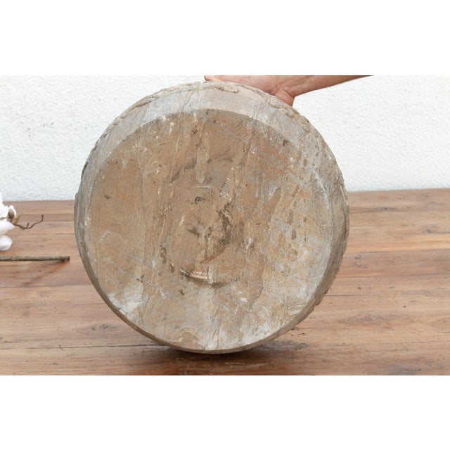 Country Style Carved Stone Basin For Sale In Los Angeles - Image 6 of 7
