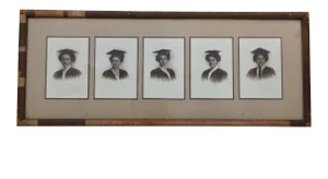 Early 20th Century Indiana Lady Graduates Class Photograph, Framed