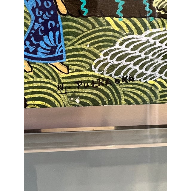 1980s 20th Century Original Balinese Painting on Canvas For Sale - Image 5 of 5