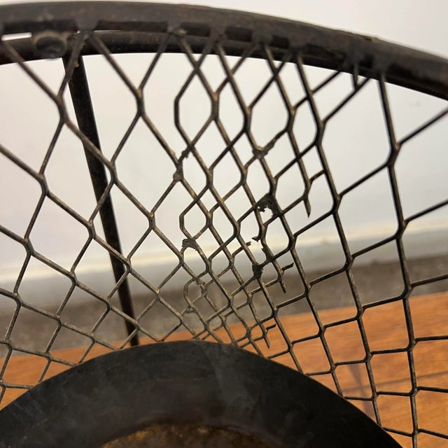 Maurice Duchin Mid Century Modern Iron Wastebasket For Sale - Image 10 of 12