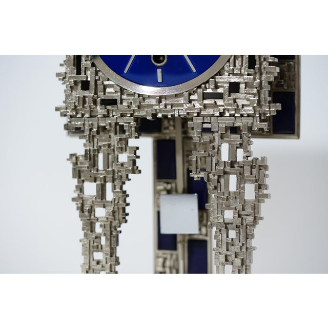 Vintage Brutalist Table Clock from Schmid For Sale - Image 9 of 11