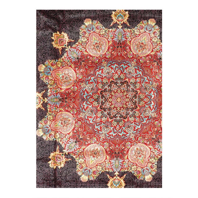 Viscose on a cotton foundation with a medallion This rug has a dense, soft pile, and excellent quality, to ensure that you...