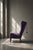 Vintage Scandinavian Modern Oak and Purple Fabric High Back Wing Chair, 1950s For Sale - Image 13 of 18