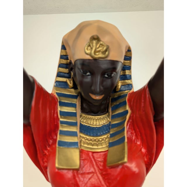 Late 20th Century Egyptian Floor Lamp in Resin, 1980s For Sale - Image 5 of 18